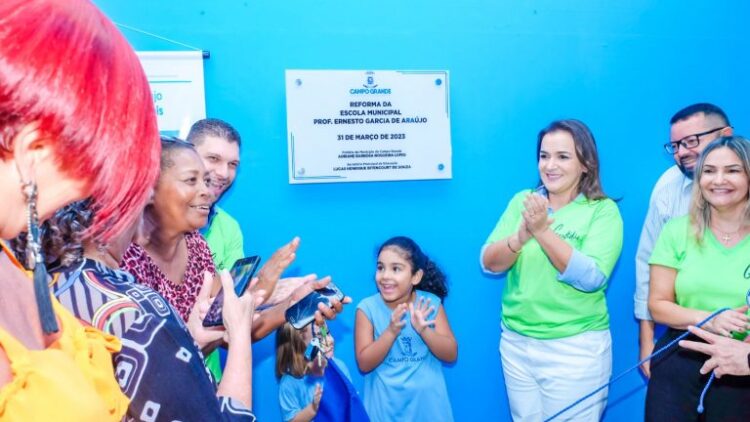 Prefeita entrega a 5ª reforma de escola municipal neste ano em Campo Grande