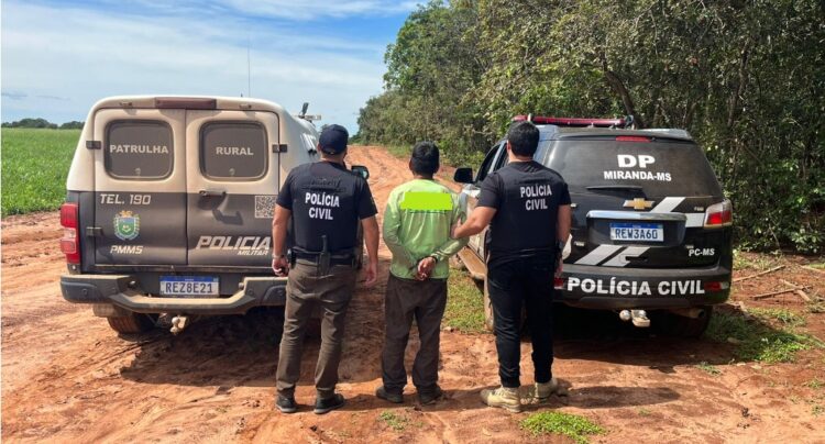 Polícias Civil e Militar prendem estuprador em área rural de MS