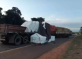 Condutor não consegue frear em “Pare e Siga”, causa engavetamento e morre na BR-158