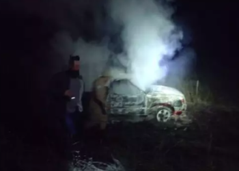 Três pessoas ficam em estado grave, após S-10 capotar e pegar fogo na BR-060