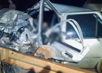 Colisão frontal mata dois motoristas na BR-267 em MS; mulher de 40 anos ficou ferida