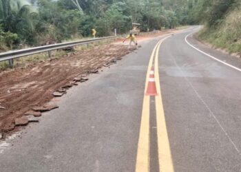 Trecho da Estrada Parque Piraputanga segue interditado para obras de manutenção na pista