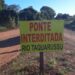 Atenção: ponte interditada na MS-347, entre Nioaque e Dois Irmãos do Buriti