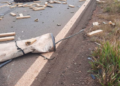 Traficante colide Strada em carreta, morre e maconha fica espalhada pela MS-164
