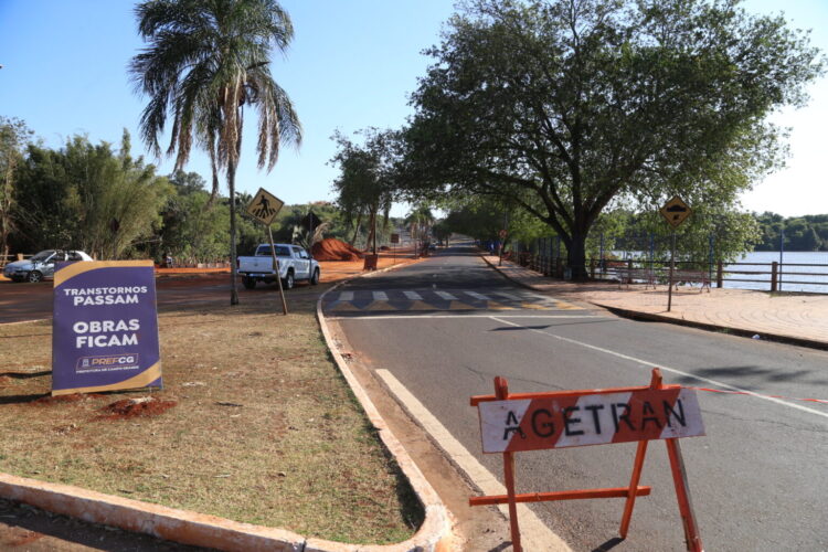Avenida Filinto Muller será interditada para continuação das obras no Lago do Amor