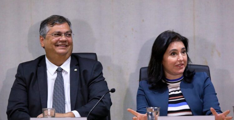 Ministros Flávio Dino e Simone Tebet estão em CG para anúncio de R$ 121 mi pra segurança