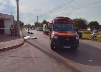 Motociclista colide moto contra caminhonete e morre em cruzamento de Corumbá