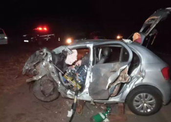 Condutor morre, após invadir pista contrária e bater em outro veículo na BR-163