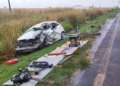 Chovia muito: Idosa morre ao colidir de frente com carreta Scania na BR-163