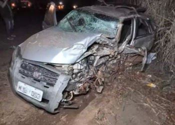 Morre a segunda vítima de colisão frontal em VW Gol e Fiat Palio na BR-163