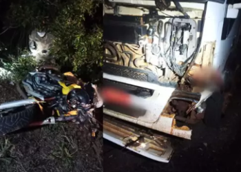 Ao voltar do trabalho, homem colide com carreta na BR-262 e morre