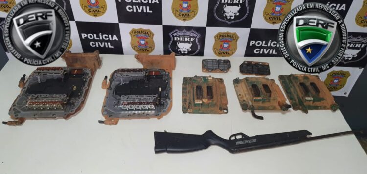Polícia desarticula quadrilha e recupera R$ 150 mil em módulos de caminhões