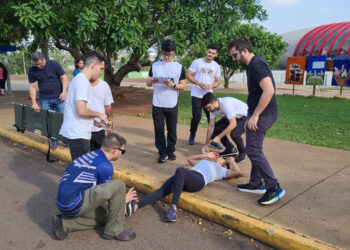 Equipes fazem simulação de atendimento médico da Corrida do Pantanal