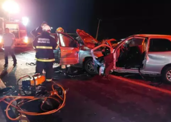 Morre a segunda vítima de colisão frontal entre Palio e Fiat Uno, na BR-267