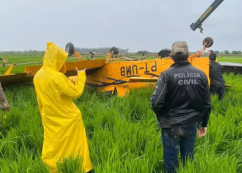 Piloto agrícola morre, após não conseguir levantar voo com avião, em Ponta Porã