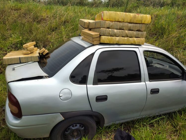 Polícia prende traficante com 481 kg de maconha, após causar acidente na BR-376