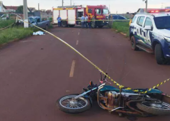 Motociclista morre ao ser atingido por VW Saveiro em cruzamento de Dourados