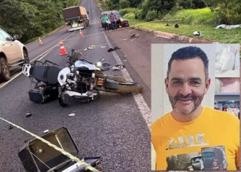 Pneu estoura e motociclista morre ao cair do veículo, na BR-163, em MS