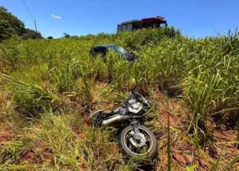 Jovem de 22 anos morre, após ter moto atropelada por carro, na MS-276