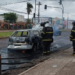 Após incêndio, Gol dá perda total e família pede ajuda para prejuízo do carro de trabalho