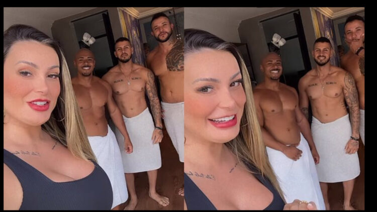 Andressa Urach conta nas redes sociais como foi sexo com 3 homens pela 1ª vez