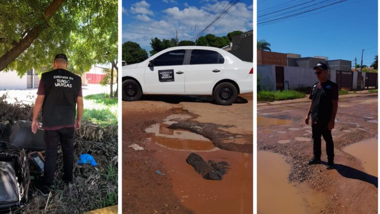 Vereador Tiago Vargas solicita à Prefeitura serviço de tapa-buraco para bairros da Capital