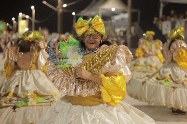 Desfile das escolas de samba na Capital é marcado por diversidade etária, cores e ritmos
