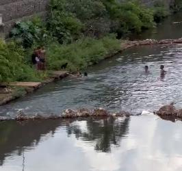 “Balneário é pros fracos”: Leitora flagra crianças tomando banho no Prosa e reacende alerta