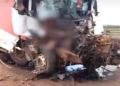 Condutor morre em colisão entre carreta e caminhão, nesta tarde, na BR-163