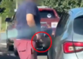 Após ser fechado, motorista desce do carro com arma em punho na Ricardo Brandão