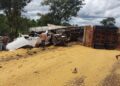 Colisão entre carretas mata uma pessoa nesta tarde na BR-267
