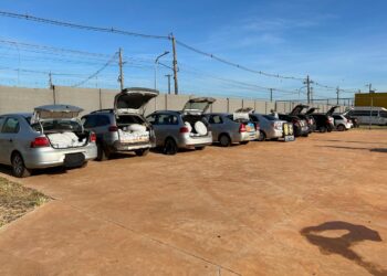 Polícia Civil apreende 10 carros carregados de produtos contrabandeados, na MS-164