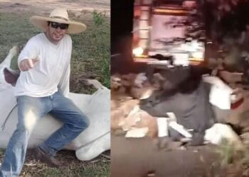 Homem morre em colisão frontal de Fiat Uno e ônibus de viagem, na BR-262