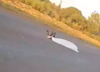 Motociclista morre na manhã desta quinta no Indubrasil em acidente com carreta e caminhão