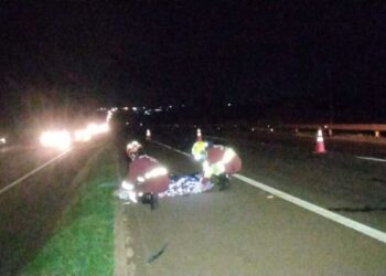 Ciclista é atropelado por Honda Civic, na BR-163, em Dourados e morre
