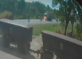 Motociclista morre ao bater de frente com carreta na BR-163 e moto explodir, na Capital