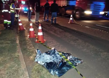 Homem morre atropelado por carreta na BR-163, em MS