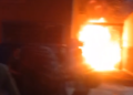 Loja de pneus pega fogo na Mascarenhas de Moraes e movimentação de bombeiros é grande