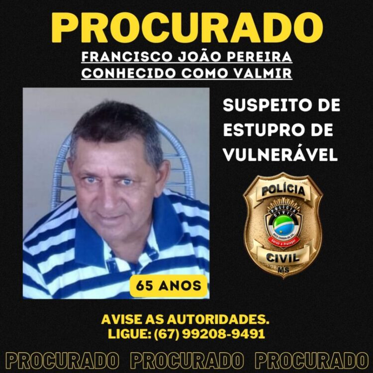 Polícia procura por suspeito de abusar sexualmente de criança de 10 anos em MS