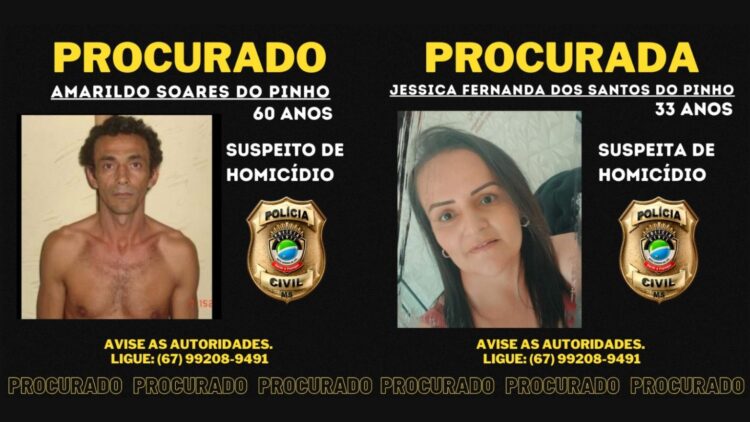 Pai e filha são procurados por matar um e ferir outro durante “tribunal do crime”, em MS