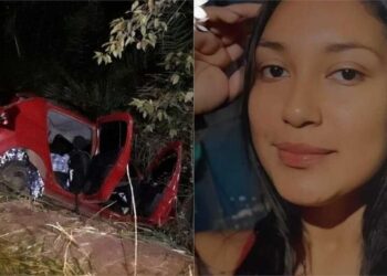 Mulher morre em acidente com carro que saiu da pista e bateu em árvore, na MS-339