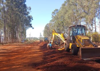 Em 3 semanas de obras, Águas Guariroba conclui 50% da implantação da rede de esgoto no Polo Empresarial Oeste