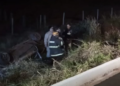 Condutor desvia de tamanduá na MS-345, capota veículo e morre