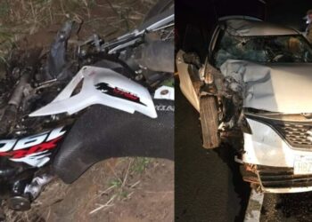 Adolescente morre ao colidir motocicleta com carro na fronteira