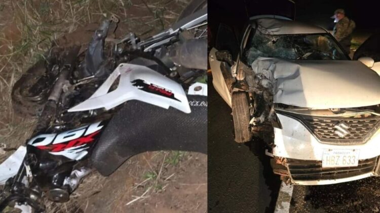 Adolescente morre ao colidir motocicleta com carro na fronteira