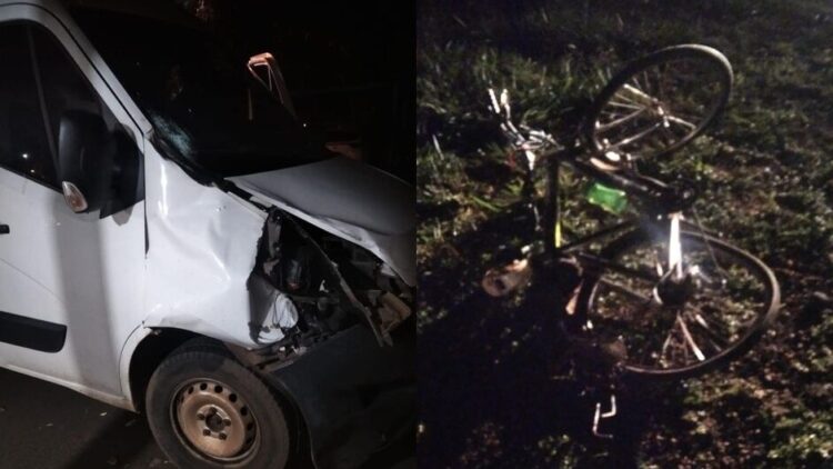 Furgão atropela e mata idoso que estava de bicicleta pela BR-163, em MS