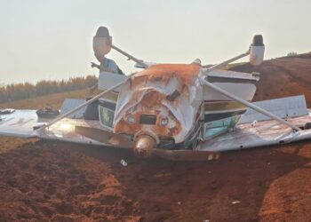 Avião cai no Interior de MS, dois saem com ferimentos leves e dois ilesos