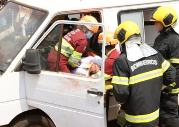 Simulação traz acidente envolvendo 4 veículos e 20 vítimas, em Campo Grande