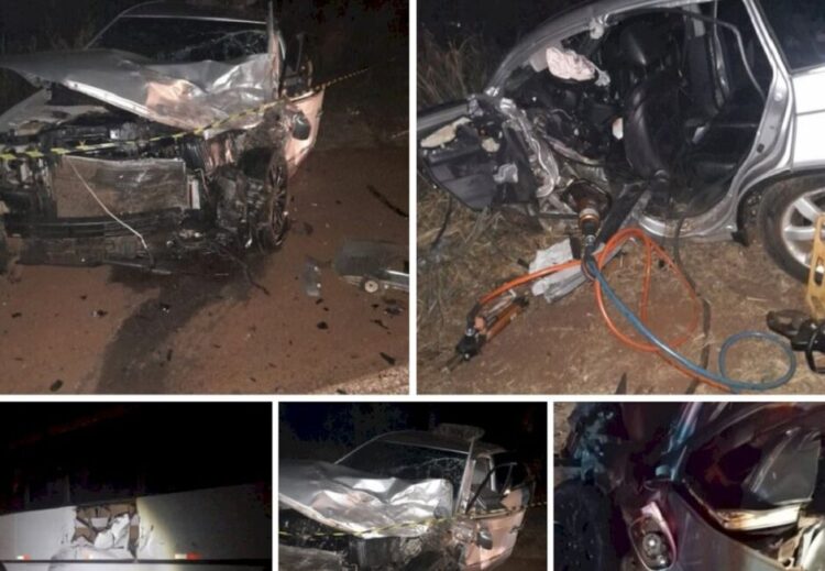 Colisão entre carros de passeio e ônibus mata duas pessoas na BR-376