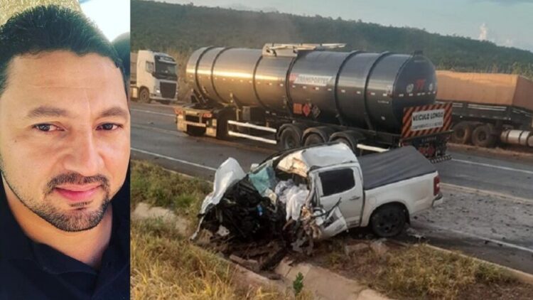 Em grave colisão com carreta, condutor de caminhonete e morador de MS morre na MT-149